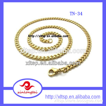 New gold chain design stainless steel small brass chain for men